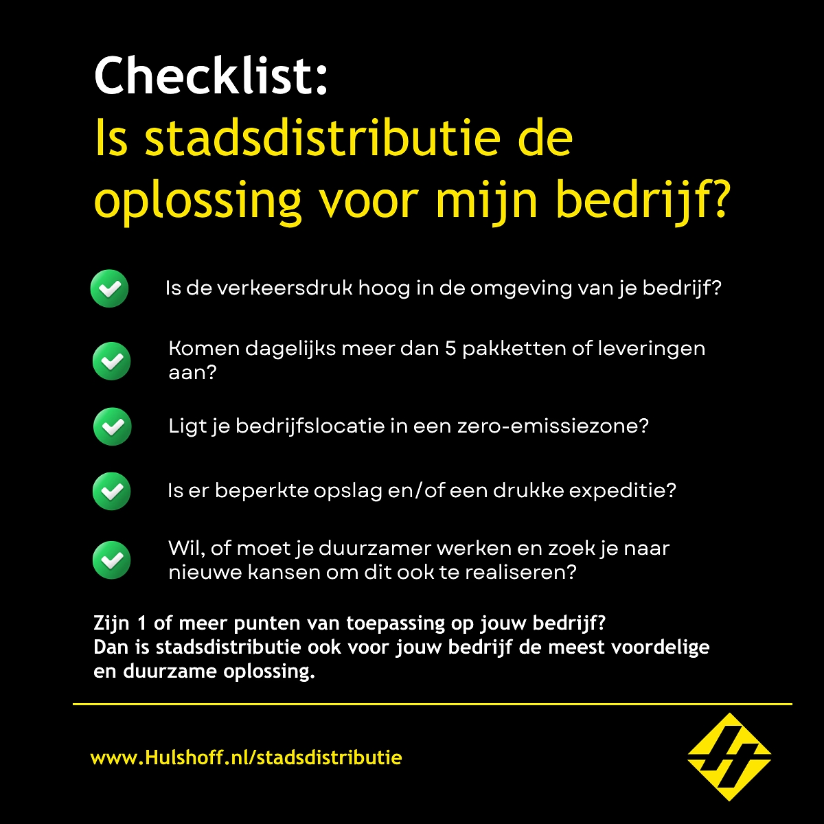 checklist staddistributie